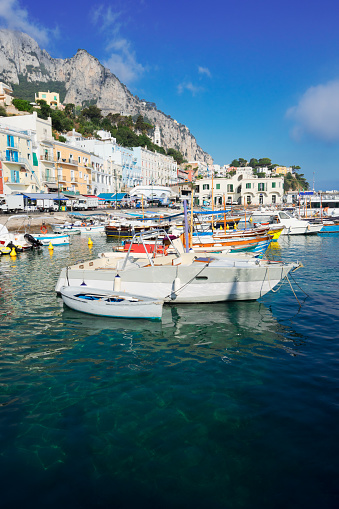 Marina Grande harbor of Capri island, Italy