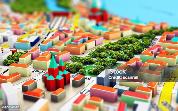 Miniature City Stock Photo - Download Image Now - City, Planning, Plan - Document