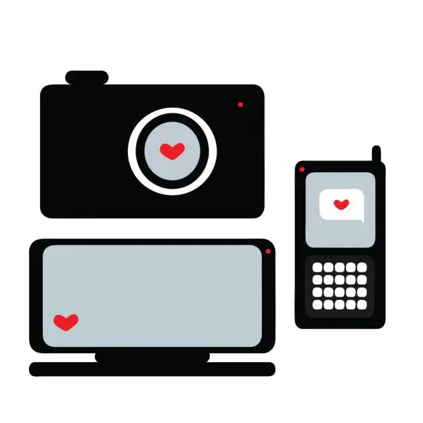 Vector illustration of Equipment on Valentine s Day