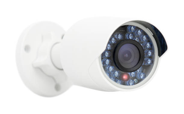 istock CCTV security camera, closeup photo, isolated object on white 832494244