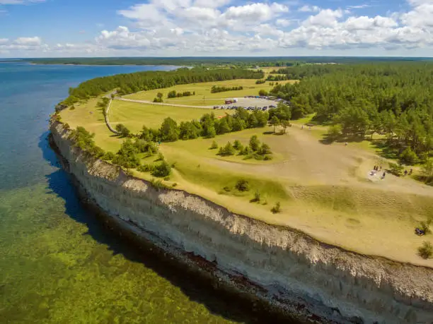 Saarema Island, Estonia: Panga or Mustjala cliff in the summer