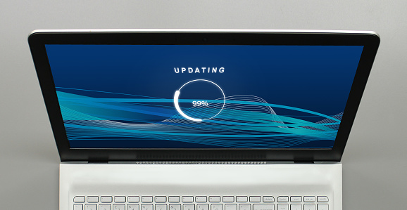 A demonstration of a software update installing on a fictional generic device and program.