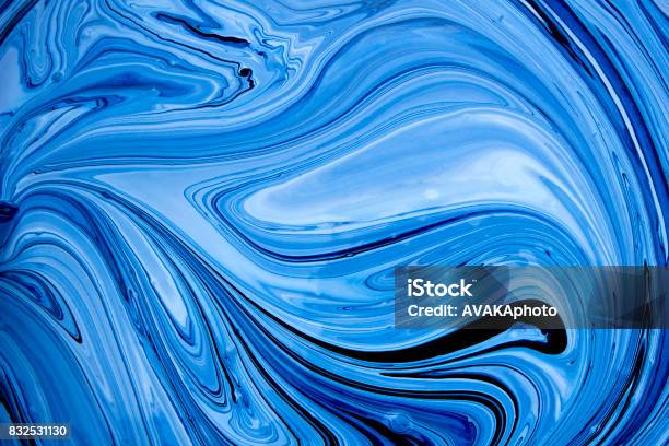 Abstrakter Hintergrund Stockfoto und mehr Bilder von Malfarbe - Malfarbe, Mischen, Blau