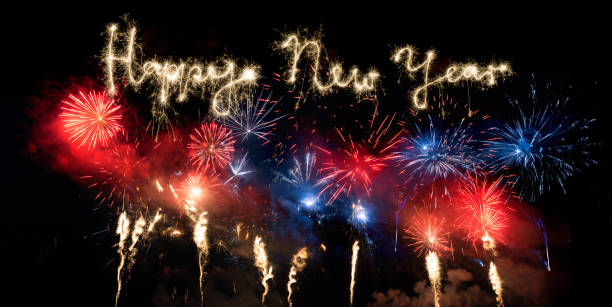 istock Sparkler Happy New Year With Fireworks 832544666