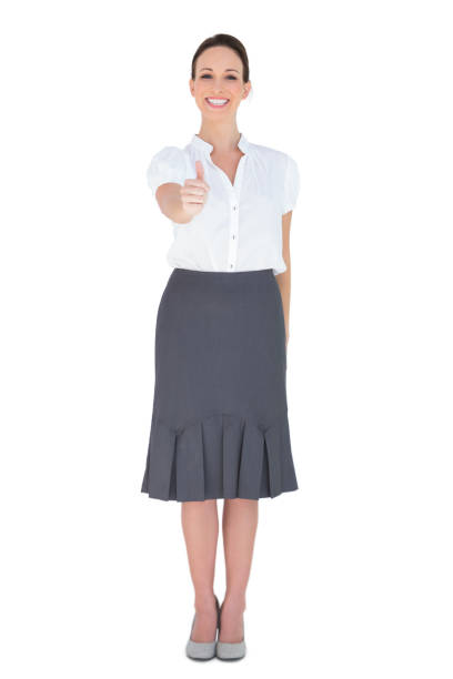 istock Happy businesswoman posing thumb up 832544726