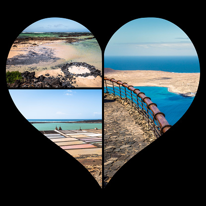 Collage de la isla de Lanzarote, España. Europa. photo