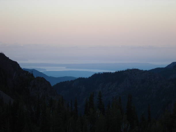 istock Cascade Range and Puget Sound in the distanceduring sunset 832566350