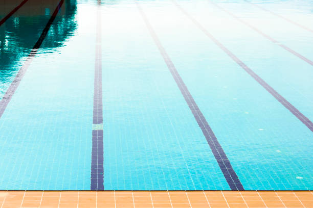 istock Outdoor swimming pool, background with copy space 832593766