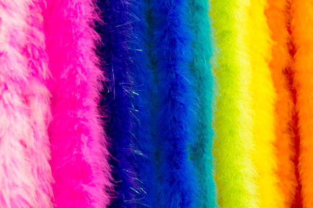 istock Feather Boas Lined Up: Rainbow of Colors 832606756