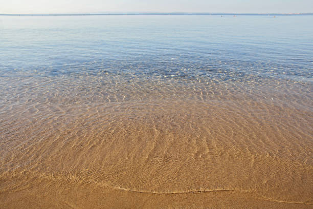 Clear transparent sea water, sand , beach, summer background
