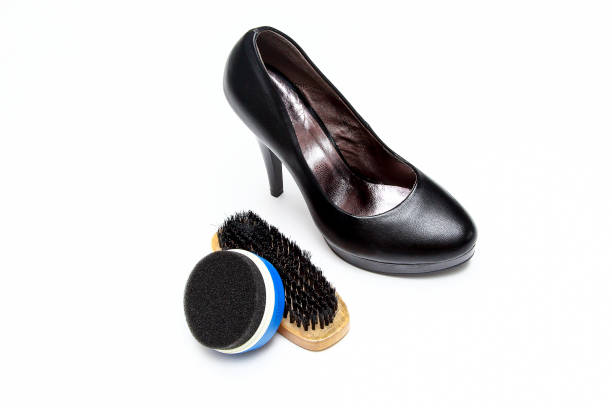 istock Sponge for shoes on white background 832660862