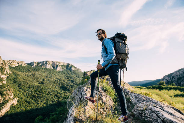 istock Hiker enjoying in amazing view 832670964