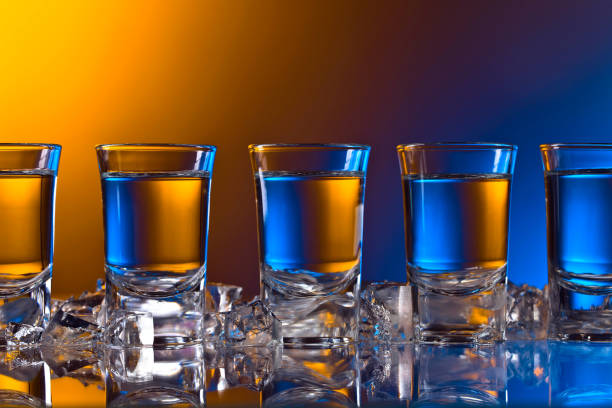 istock Glasses of vodka . 832680964