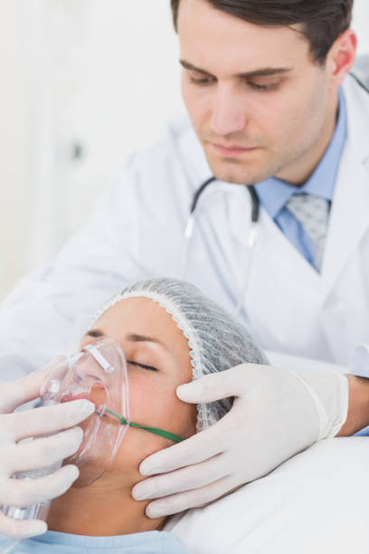 istock Female patient receiving artificial ventilation 832718494