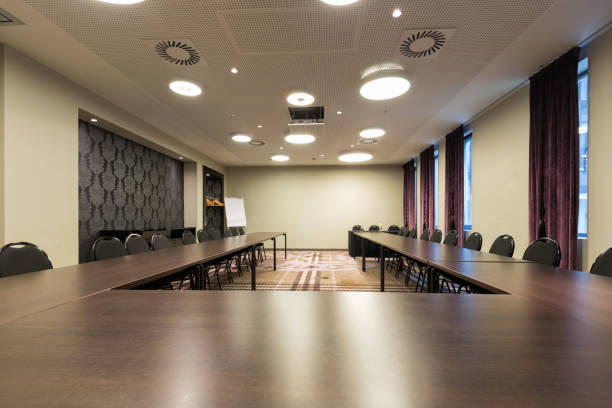 istock Interior of a modern luxury conference room 832723730