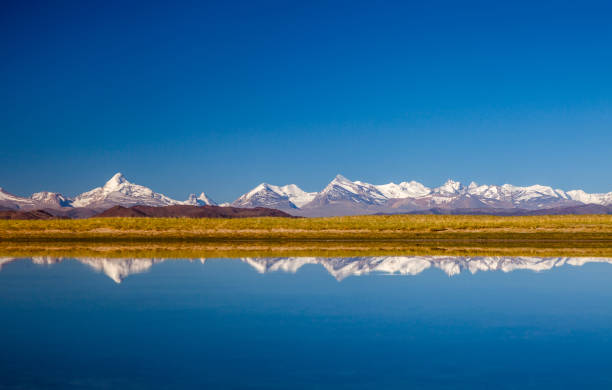 istock Beautiful snow capped mountains and lakes 832826246