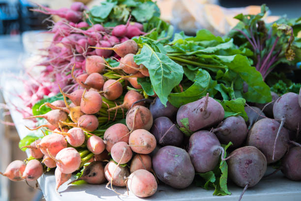 istock Root vegetables at a farmers market 832846802