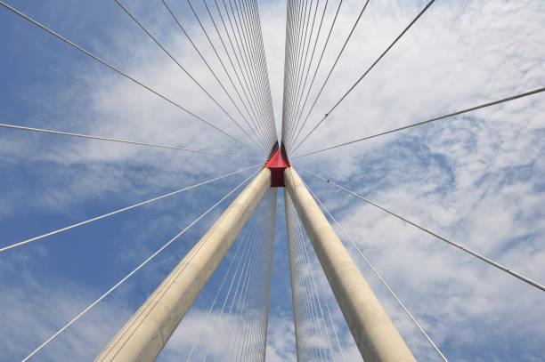 istock Low Angle Gyodongdaegyo Bridge Tower Blue Sky 832860378