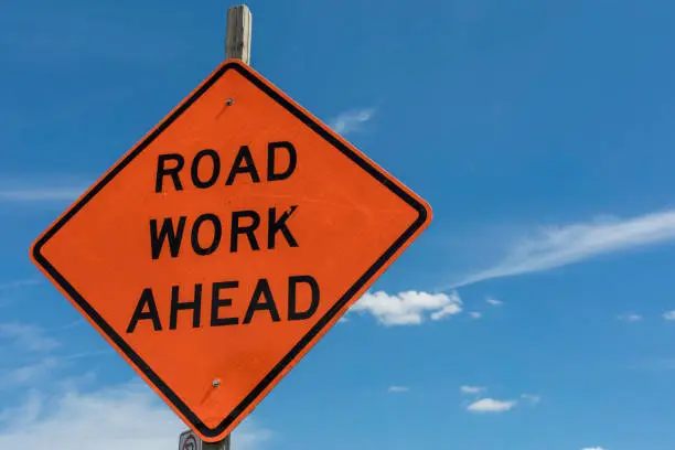 Photo of Road Work Ahead Sign