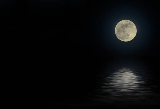 istock Full moon and the sea beautiful night 832920356