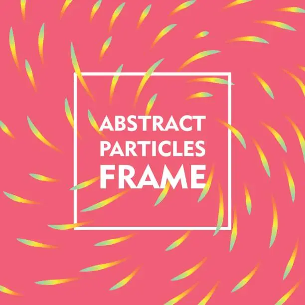 Vector illustration of Abstract particles frame gradient