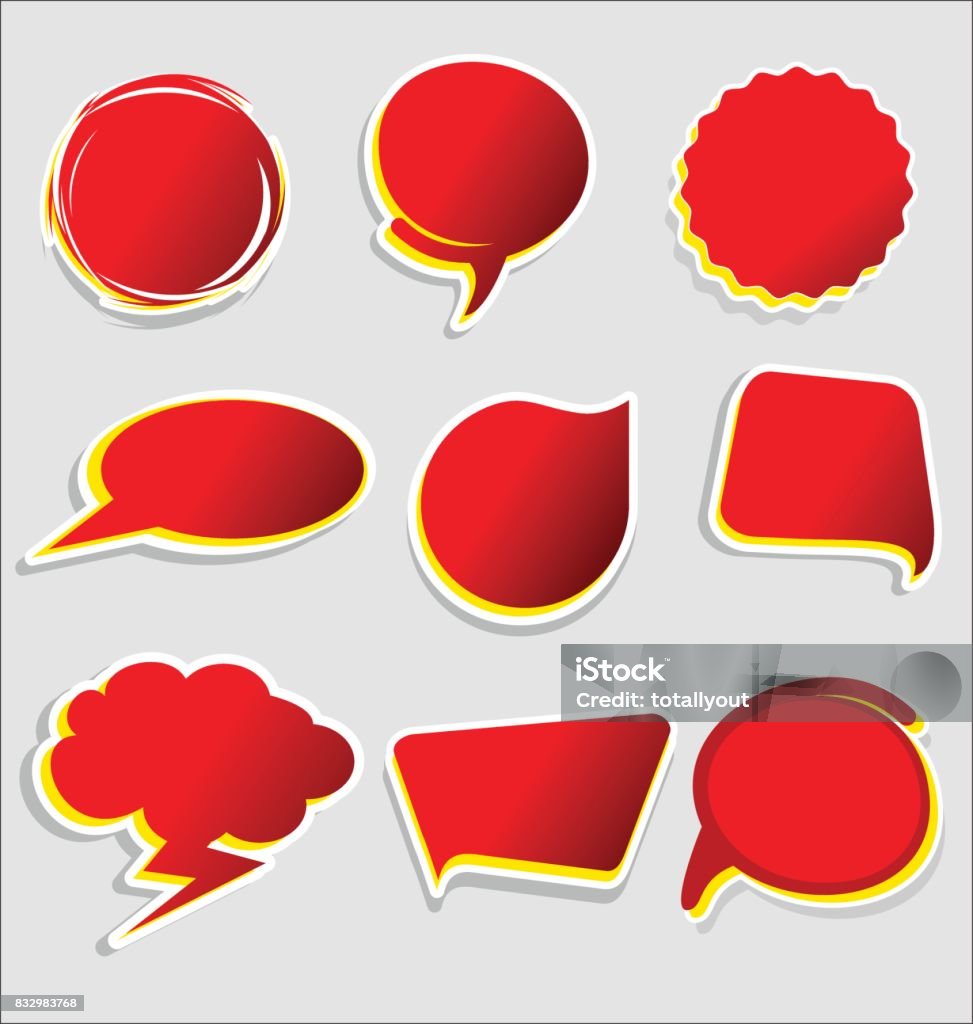 Abstract Sticker Vector Abstract Empty Vector Sticker Collection Stock Illustration - Download ...