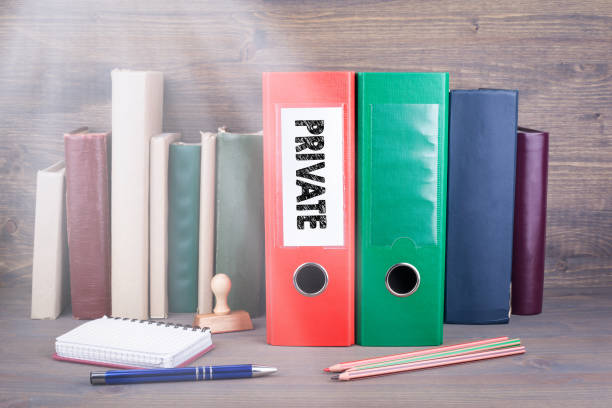 istock Private. Binder on desk in the office. Business background 832994010