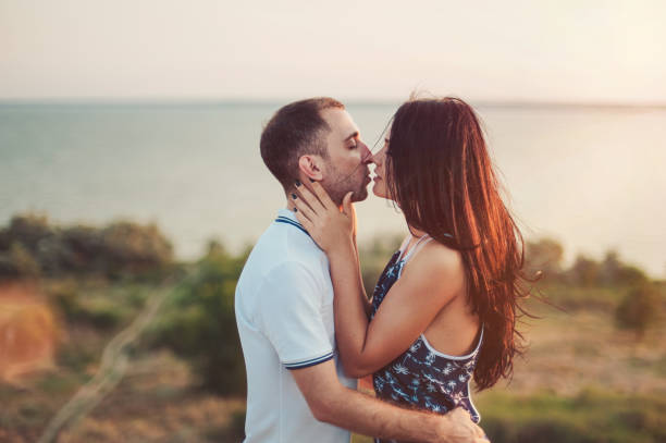 istock Couple in love for a walk in nature 832995900