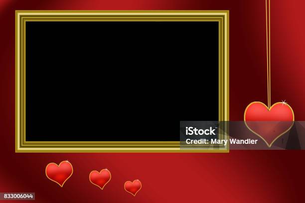 Blank Red Picture Frame Background Stock Illustration - Download Image Now  - Blank, Border - Frame, Canada - iStock