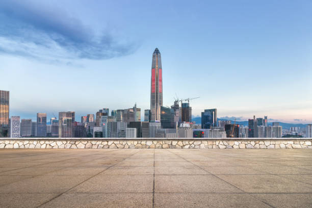 istock Skyscrapers in Shenzhen and blank floors without anyone 833043254