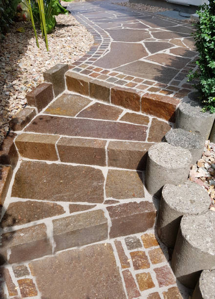 istock Garden path, natural stone, porphyry 833055704