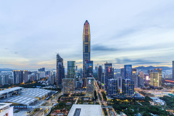istock Skyscrapers and skyline of downtown Shenzhen 833060958