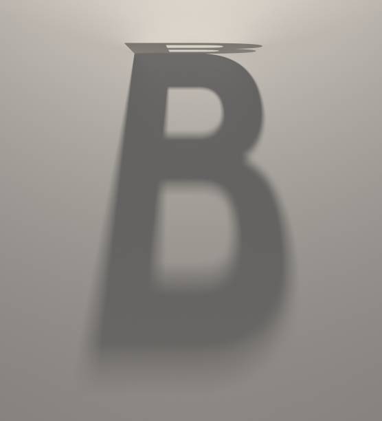 istock Long Dark Shadow Alphabet. Blurred Silhouette makes Letter B shape 833079114