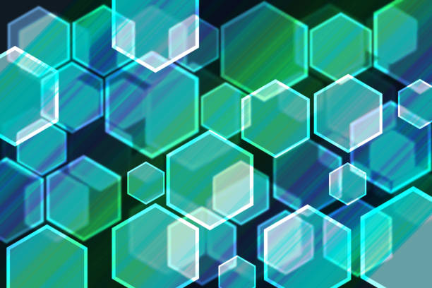 istock Lights bokeh. Abstract hexagon background for design. 833083912
