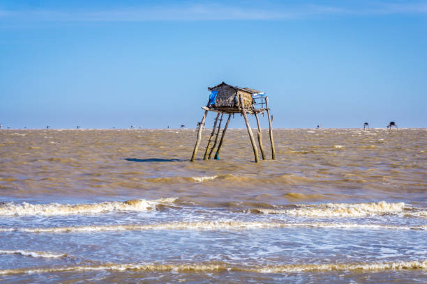 istock Small house in the sea 833086356