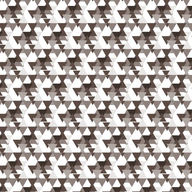 ilustrações de stock, clip art, desenhos animados e ícones de brown shade triangle overlapped diagonal striped pattern background - backgrounds paper bag brown background striped