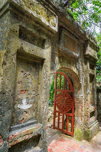 Gate of pagoda in Ngu Hanh Son mountain. Da Nang Vietnam