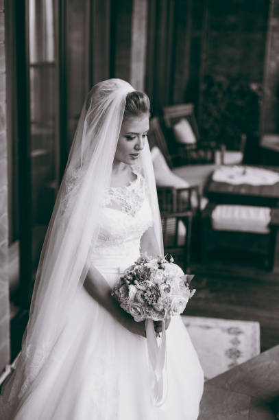 istock Portrait of a beautiful bride on wedding day 833115420