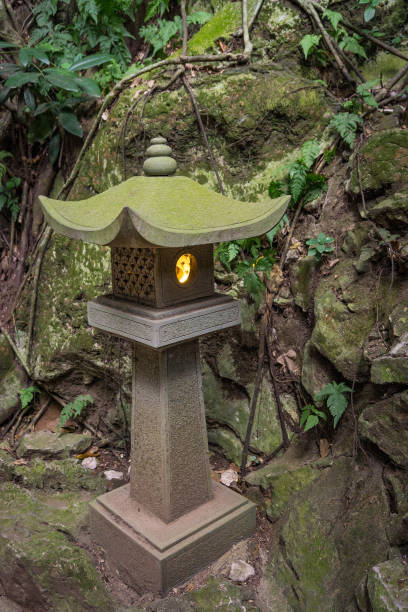 istock Stone lantern made of granite 833126144