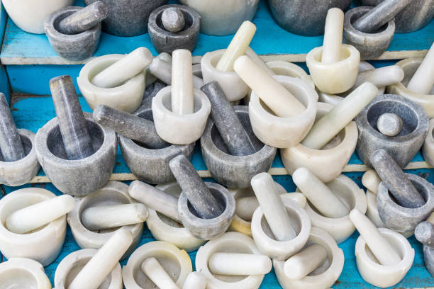 istock Group of Mortar and pestle 833128978