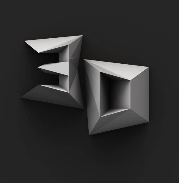 istock Monochrome Paper Polygonal 3d logo Concept 833129692