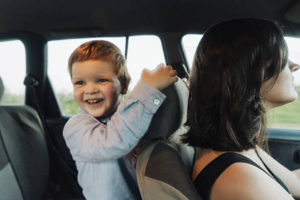 istock Family driving  in the car 833135094