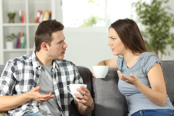 istock Angry couple arguing at home 833138188