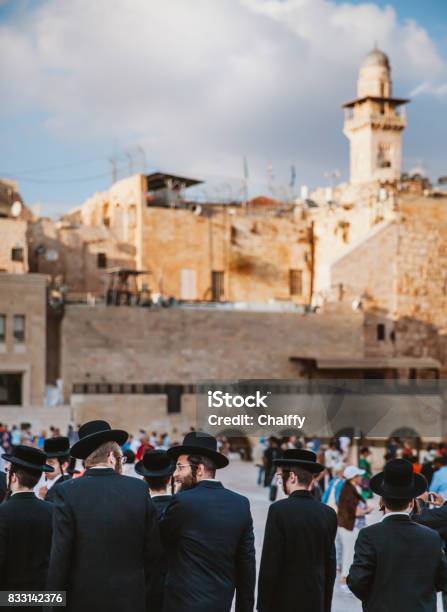 Jews Praying At Western Wall Stock Photo - Download Image Now - Adult, Adults Only, Capital Cities