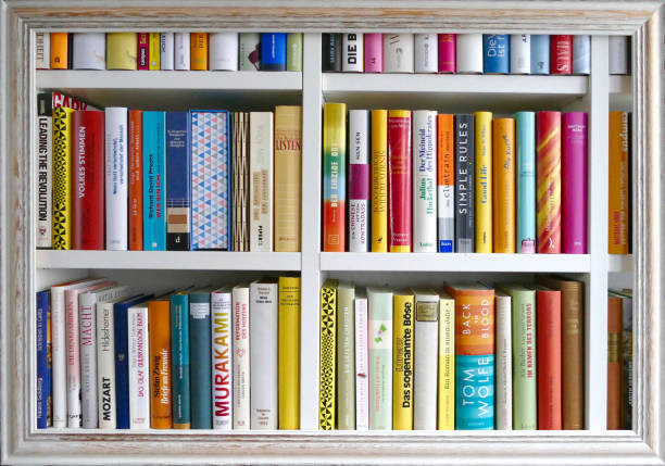 istock Shabby chic wooden frame on book shelves, horizontal 833143752