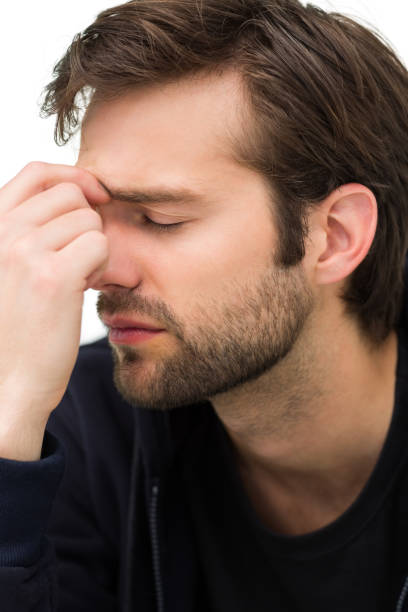 istock Closeup of a stressed handsome young man 833160594