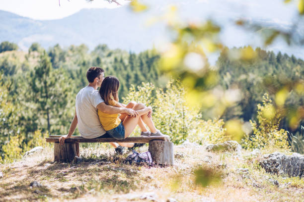 istock Love on top of mountain 833210754