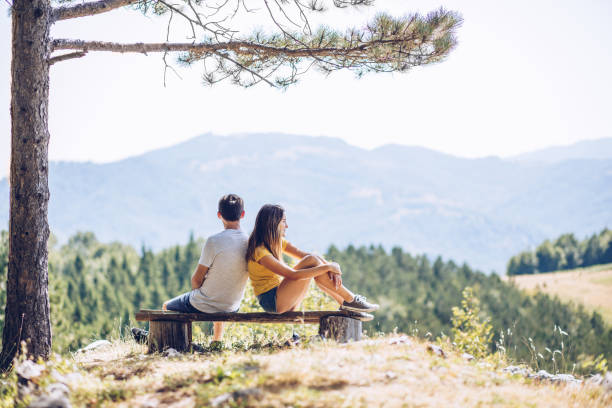 istock Love on top of mountain 833212368