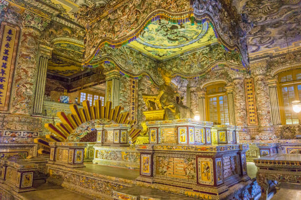 Khai Dinh Emperor's Mausoleum in Hue Vietnam