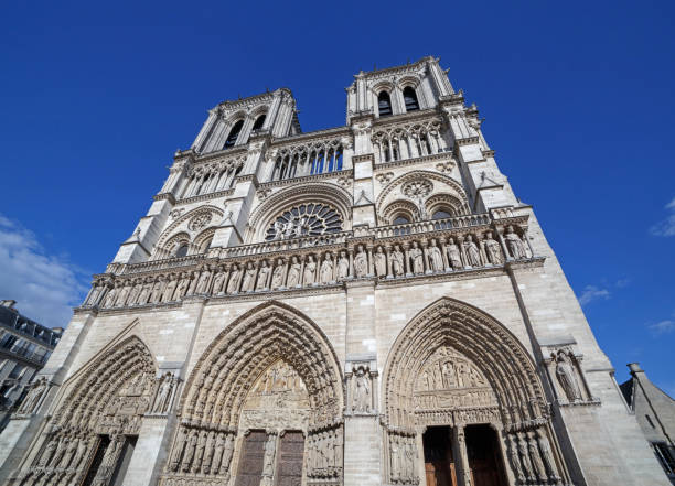 istock front side of Notre-Dame de Paris cathedral in Paris 833226008